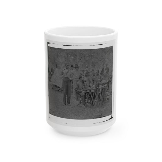 Bealeton, Virginia. Captain Henry P. Smith's Mess. Company D, 93d New York Volunteers (U.S. Civil War) White Coffee Mug