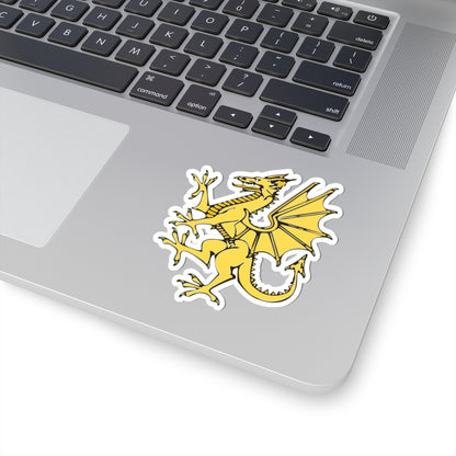 Golden Dragon War Flag of Wales created 1400 (United Kingdom) STICKER Vinyl Kiss-Cut Decal