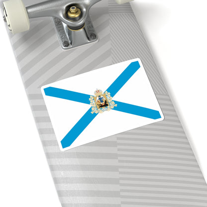 Flag of Arkhangelsk Oblast (Russia) STICKER Vinyl Kiss-Cut Decal