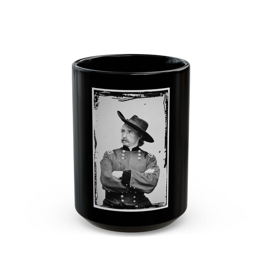 Portrait Of Maj. Gen. (As Of Apr. 15, 1865) George A. Custer, Officer Of The Federal Army (U.S. Civil War) Black Coffee Mug