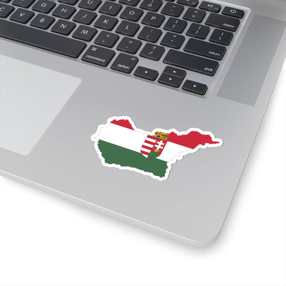 Flag-map of Hungary 1919-1920 (Hungary) STICKER Vinyl Kiss-Cut Decal