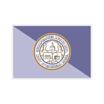 Flag of West Springfield, Massachusetts - STICKER Vinyl Kiss-Cut Decal