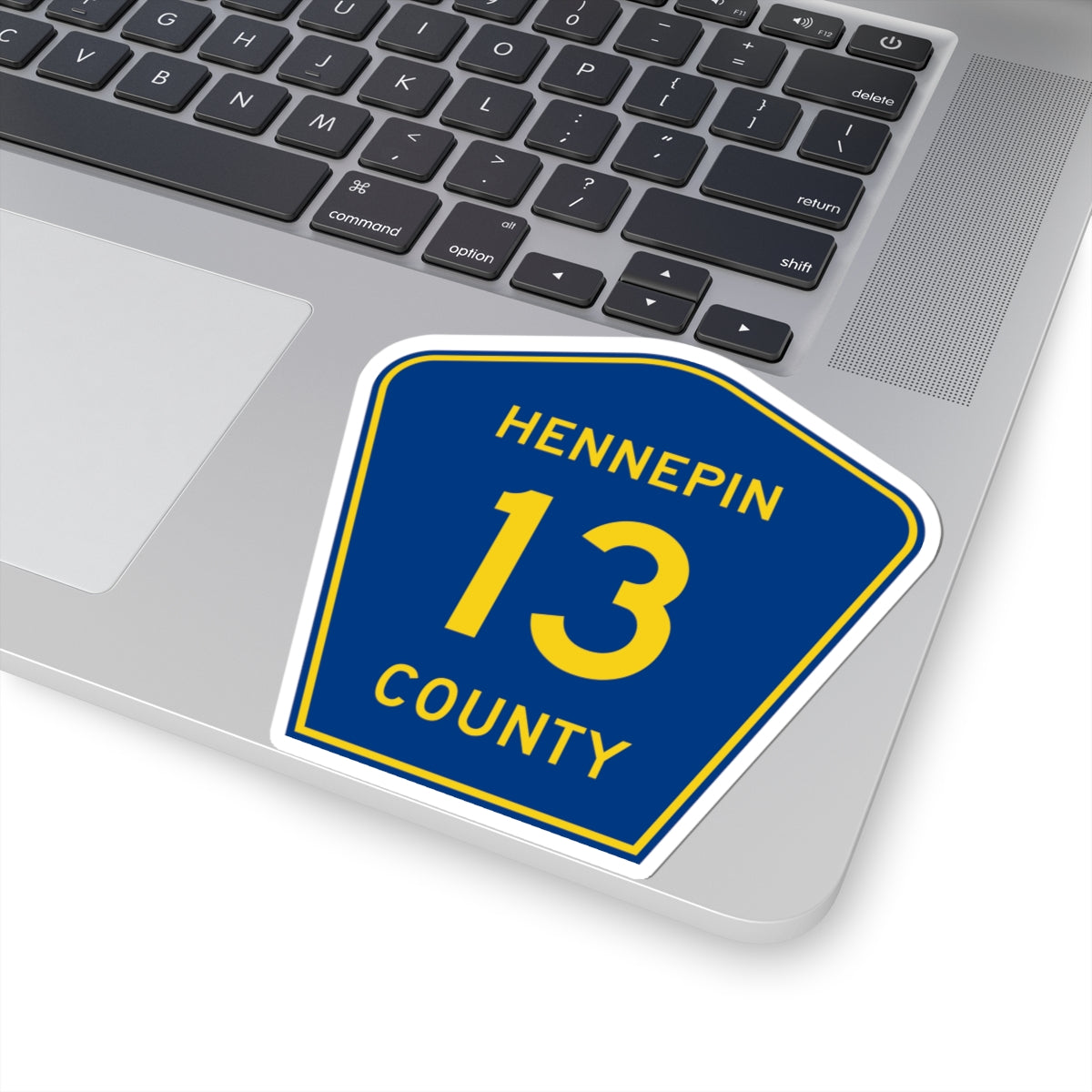 Hennepin County 13 (Minnesota) (Road Sign) STICKER Vinyl Kiss-Cut Decal
