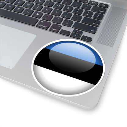 Flag orb Estonia (Estonia) STICKER Vinyl Kiss-Cut Decal