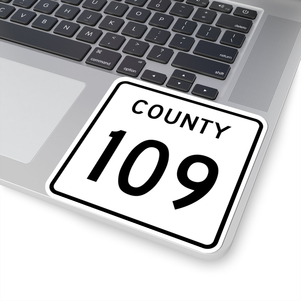 County 109 square (Minnesota) (Road Sign) STICKER Vinyl Kiss-Cut Decal