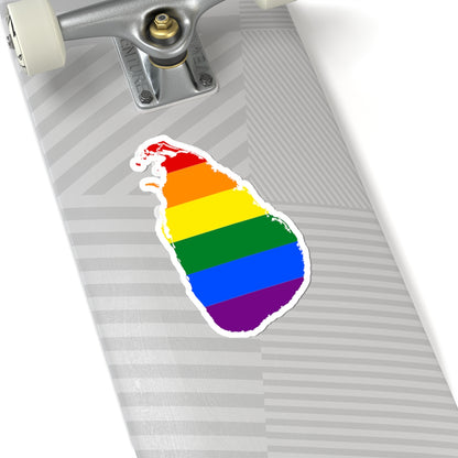LGBT flag map of Sri Lanka (Sri Lanka) STICKER Vinyl Kiss-Cut Decal
