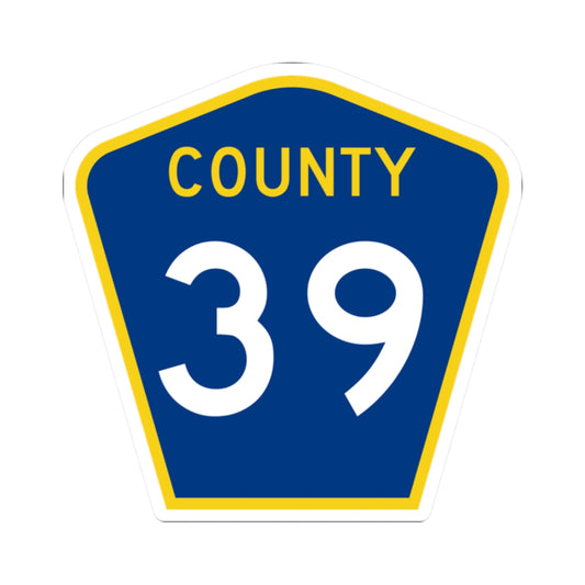 County 39 MN (Minnesota) (Road Sign) STICKER Vinyl Kiss-Cut Decal