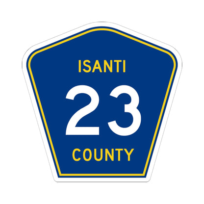 Isanti County 23 MN (Minnesota) (Road Sign) STICKER Vinyl Kiss-Cut Decal