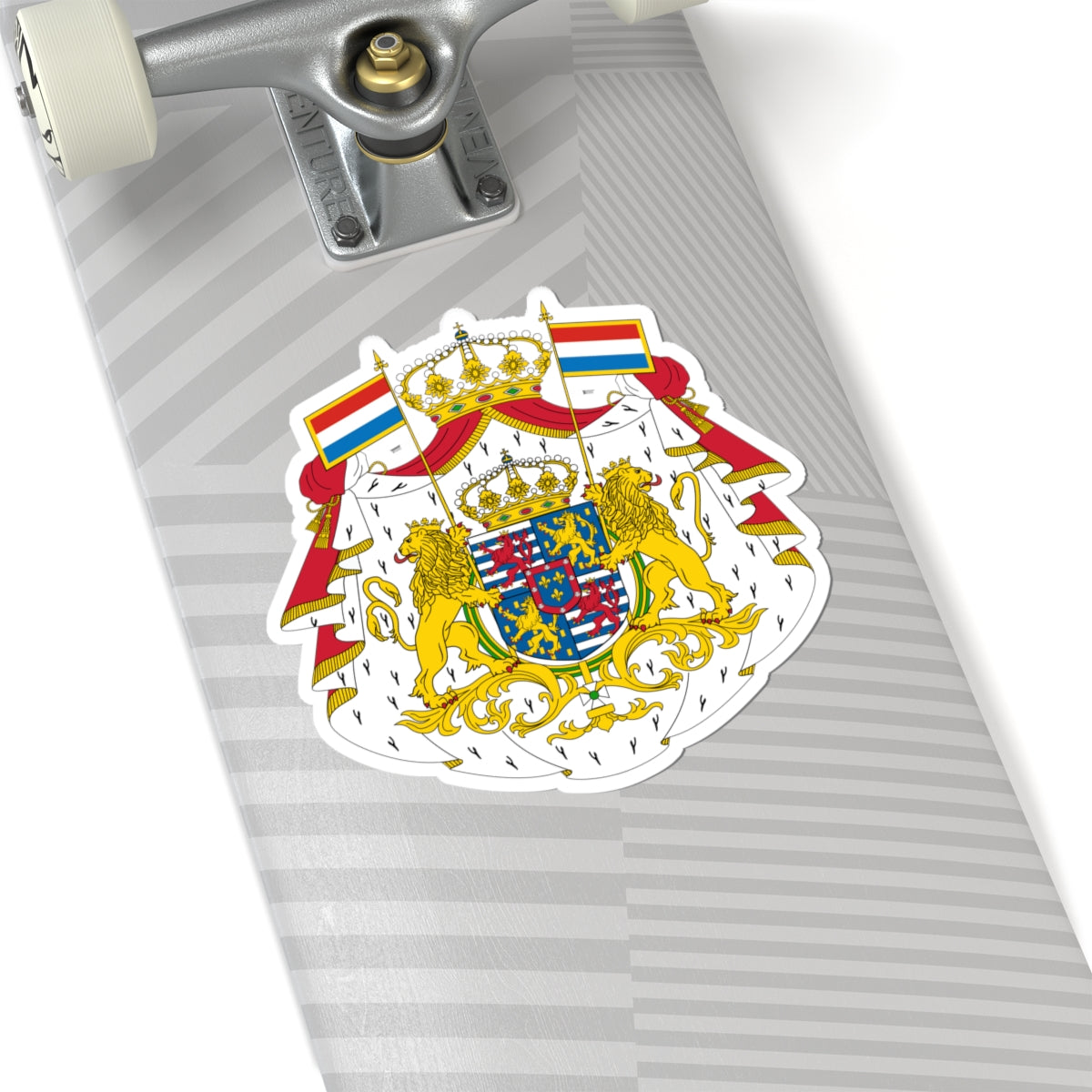 Armoiries Luxembourg Bourbon avec ornements 2 (Spain) (Coat of Arms) STICKER Vinyl Kiss-Cut Decal