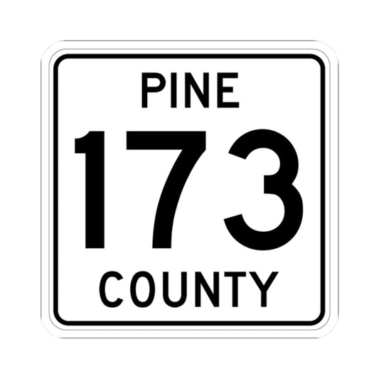 Pine County Route 173 MN (Minnesota) (Road Sign) STICKER Vinyl Kiss-Cut Decal