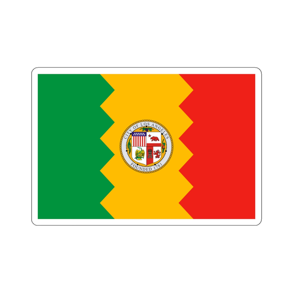 Flag of Los Angeles, California - STICKER Vinyl Kiss-Cut Decal