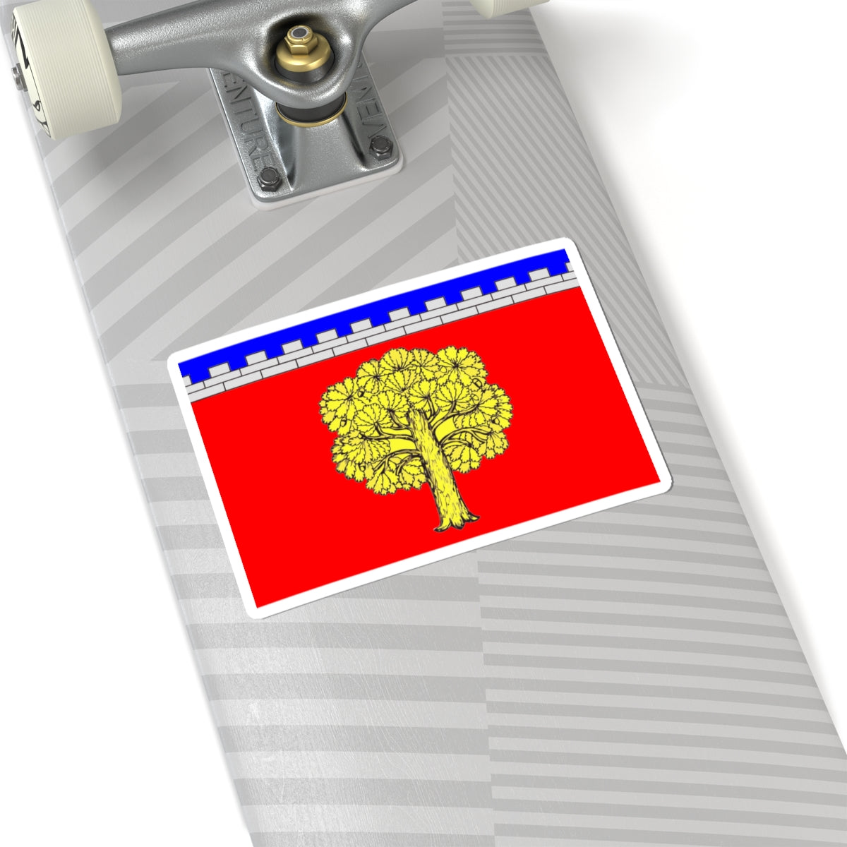 Flag Dubrovka Leningrad oblast (Russia) STICKER Vinyl Kiss-Cut Decal