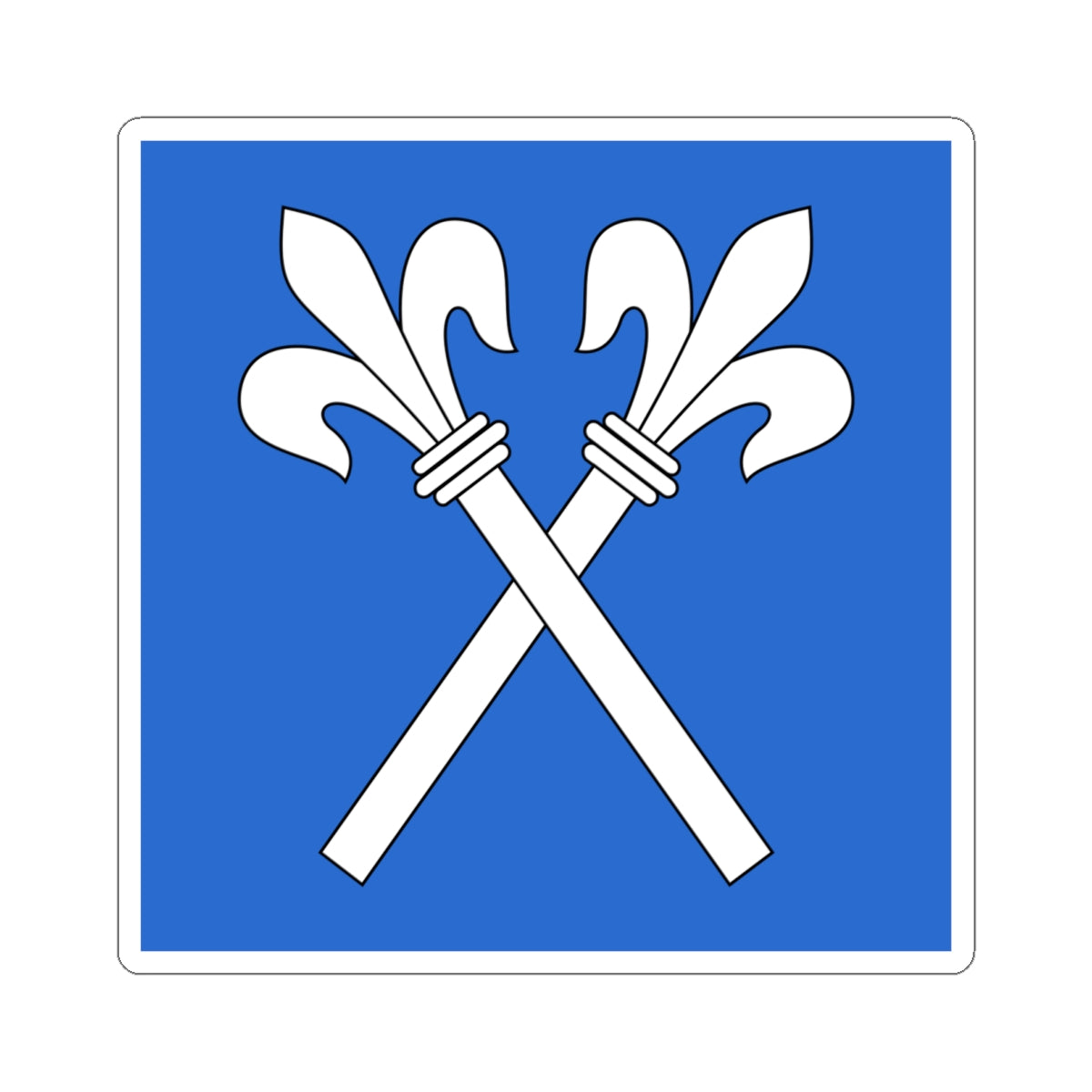 CHE Fluntern ZH Flag (Switzerland) STICKER Vinyl Kiss-Cut Decal