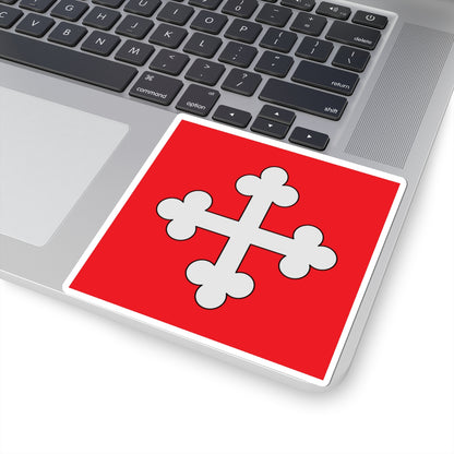 Flag of St-Maurice abbey (Switzerland) STICKER Vinyl Kiss-Cut Decal