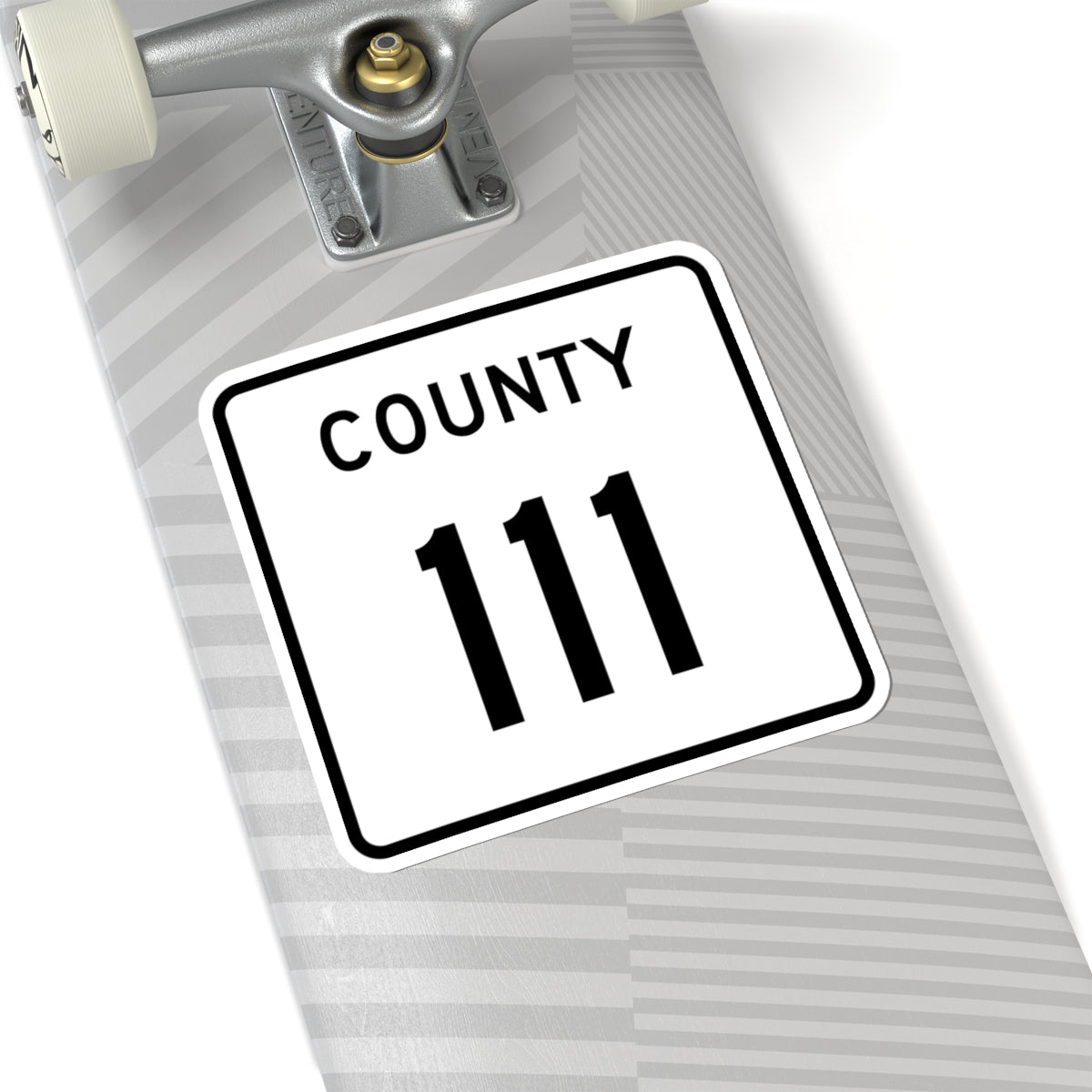County 111 square (Minnesota) (Road Sign) STICKER Vinyl Kiss-Cut Decal