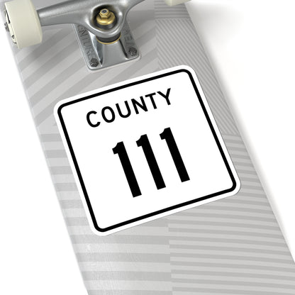 County 111 square (Minnesota) (Road Sign) STICKER Vinyl Kiss-Cut Decal