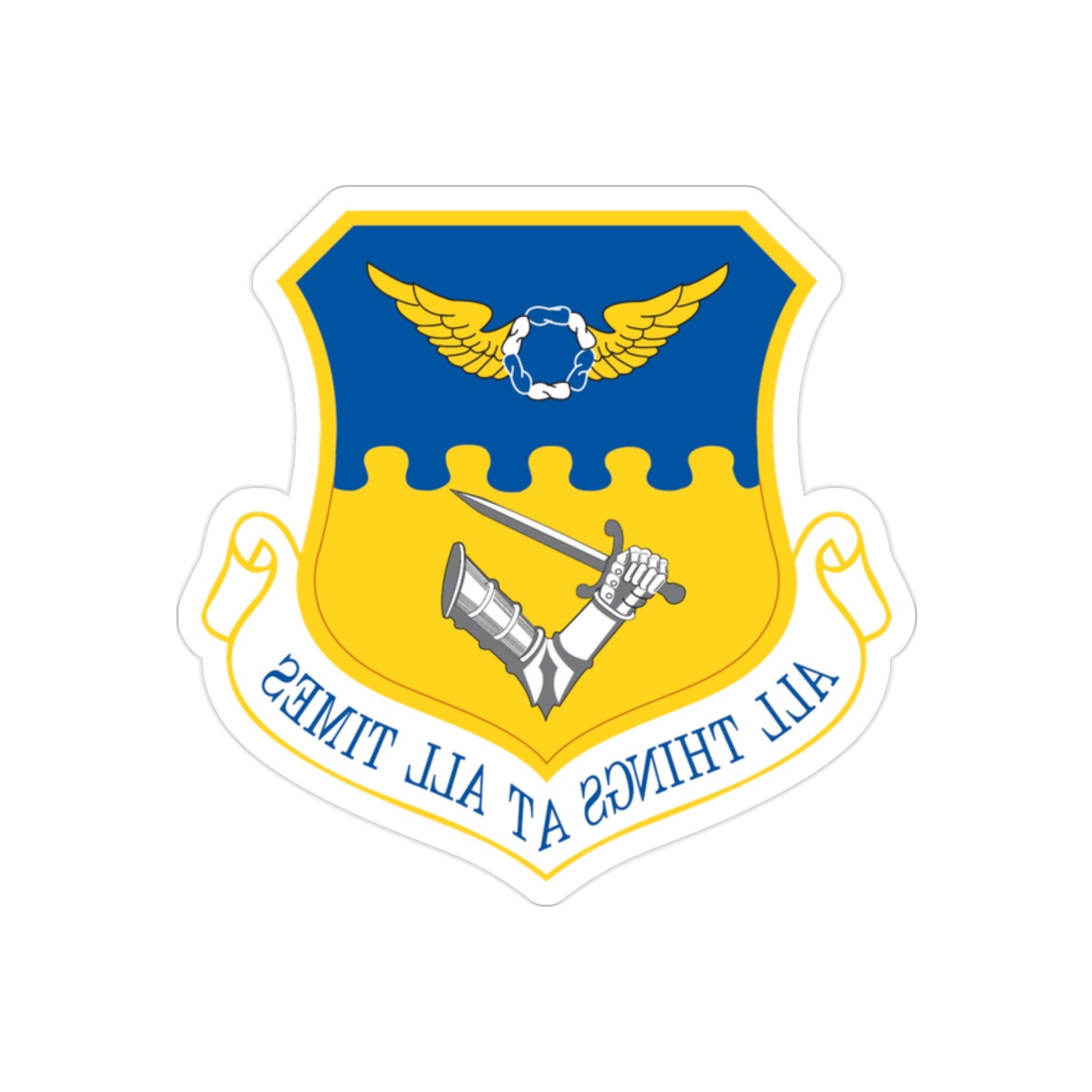 121st Air Refueling Wing (U.S. Air Force) REVERSE PRINT Transparent STICKER-2" × 2"-The Sticker Space