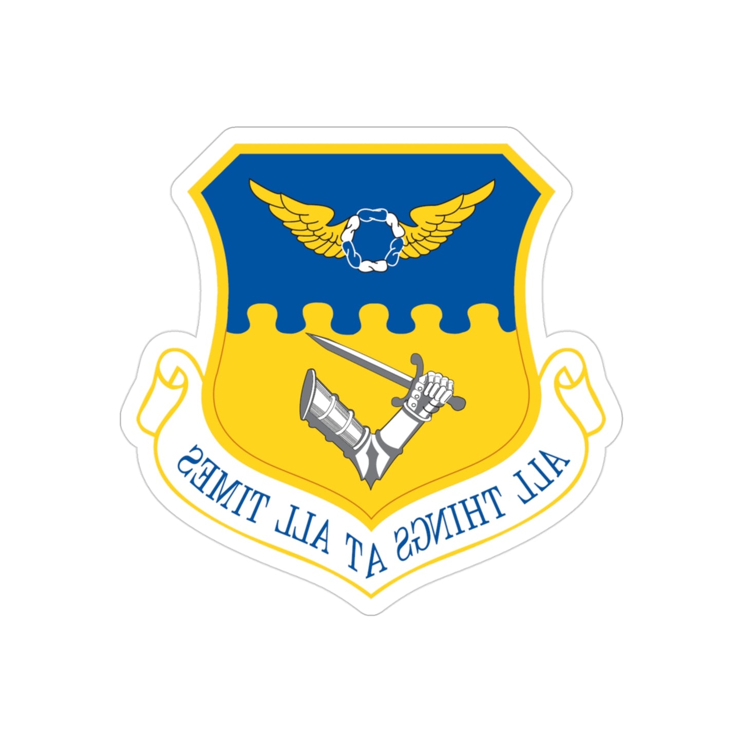 121st Air Refueling Wing (U.S. Air Force) REVERSE PRINT Transparent STICKER-3" × 3"-The Sticker Space