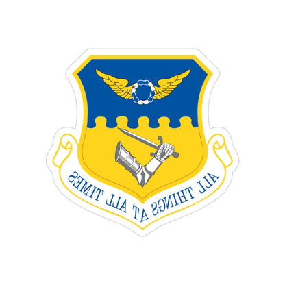 121st Air Refueling Wing (U.S. Air Force) REVERSE PRINT Transparent STICKER-3" × 3"-The Sticker Space