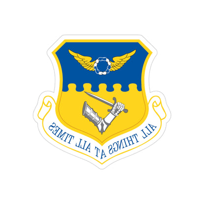 121st Air Refueling Wing (U.S. Air Force) REVERSE PRINT Transparent STICKER-4" × 4"-The Sticker Space