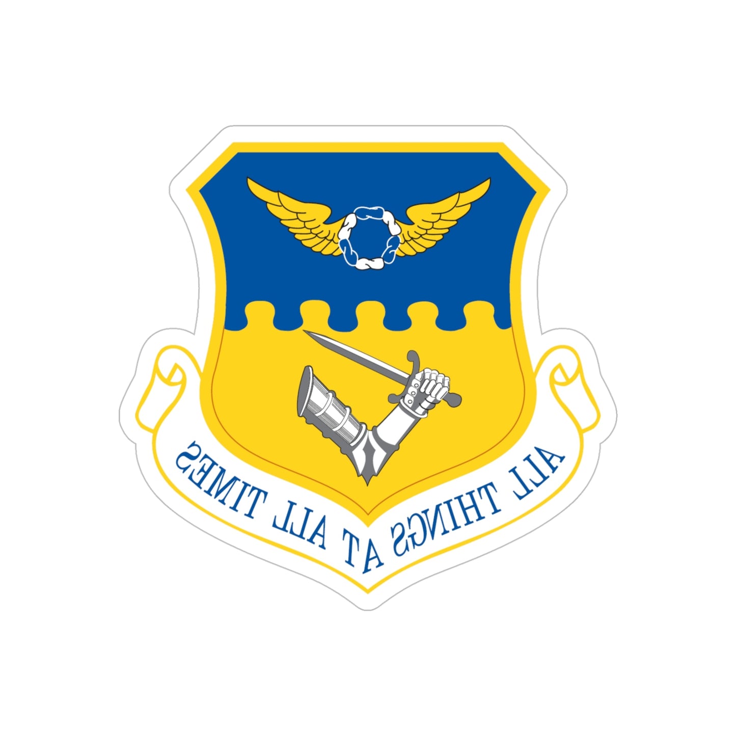 121st Air Refueling Wing (U.S. Air Force) REVERSE PRINT Transparent STICKER-5" × 5"-The Sticker Space