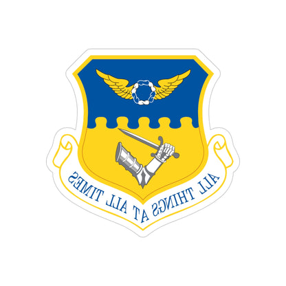 121st Air Refueling Wing (U.S. Air Force) REVERSE PRINT Transparent STICKER-5" × 5"-The Sticker Space