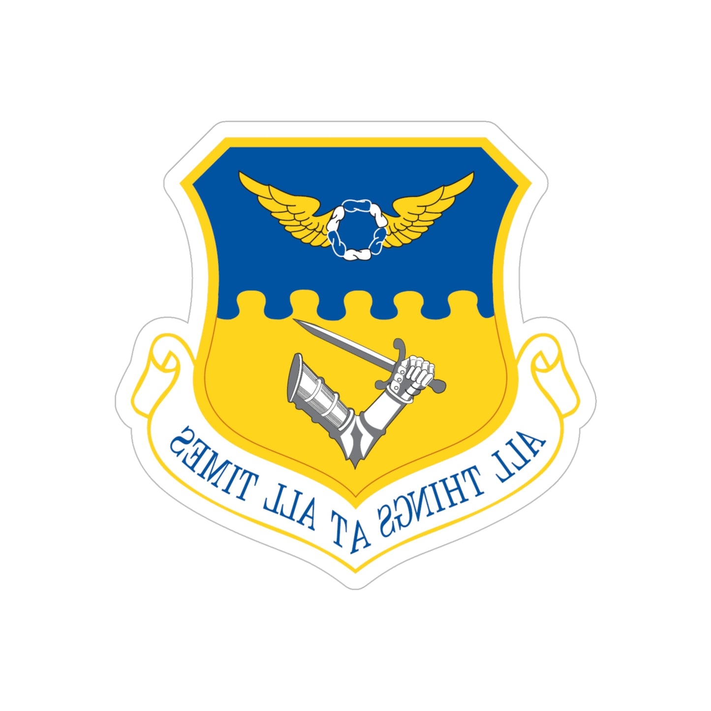 121st Air Refueling Wing (U.S. Air Force) REVERSE PRINT Transparent STICKER-6" × 6"-The Sticker Space