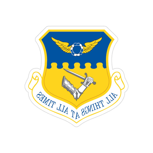 121st Air Refueling Wing (U.S. Air Force) REVERSE PRINT Transparent STICKER-6" × 6"-The Sticker Space