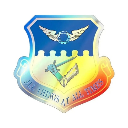 121st Air Refueling Wing (U.S. Air Force) Holographic STICKER Die-Cut Vinyl Decal 5 Inch Holographic - The Sticker Space