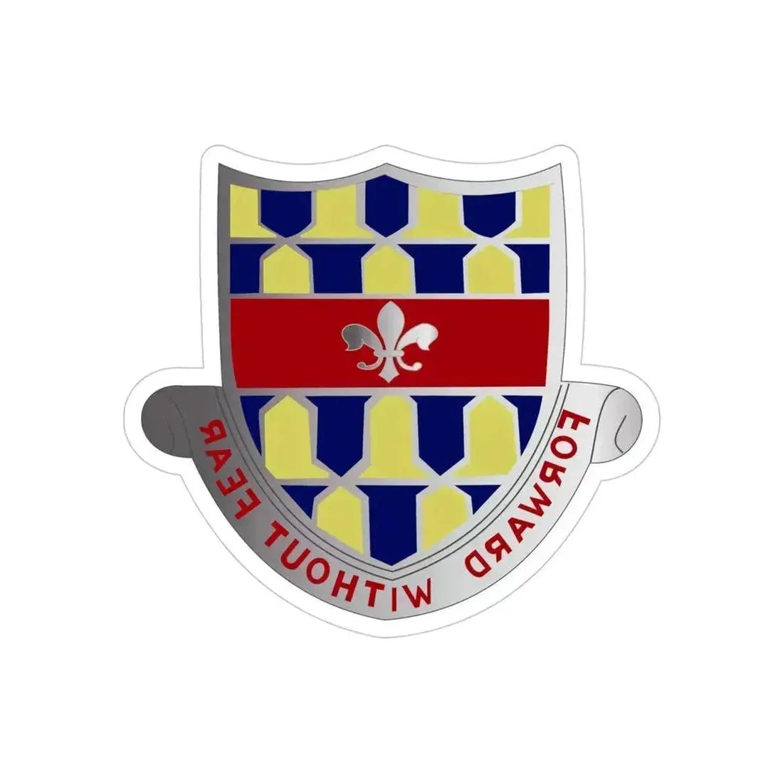 122 Cavalry Regiment (U.S. Army) REVERSE PRINT Transparent Die-Cut STICKER 4 Inch Die-Cut Transparent - The Sticker Space