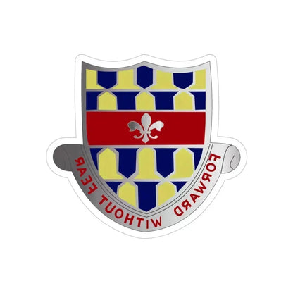 122 Cavalry Regiment (U.S. Army) REVERSE PRINT Transparent Die-Cut STICKER 4 Inch Die-Cut Transparent - The Sticker Space