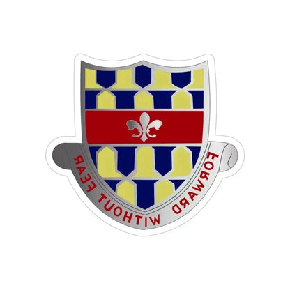 122 Cavalry Regiment (U.S. Army) REVERSE PRINT Transparent Die-Cut STICKER 5 Inch Die-Cut Transparent - The Sticker Space