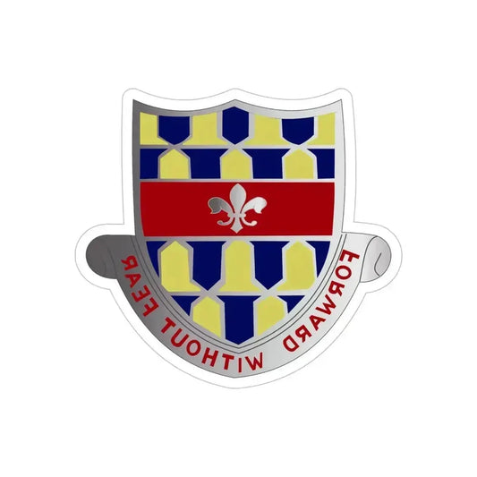 122 Cavalry Regiment (U.S. Army) REVERSE PRINT Transparent Die-Cut STICKER 6 Inch Die-Cut Transparent - The Sticker Space