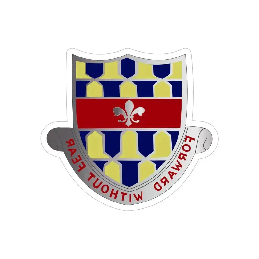 122 Cavalry Regiment (U.S. Army) REVERSE PRINT Transparent Die-Cut STICKER - The Sticker Space