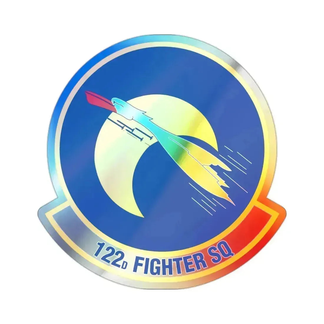122 Fighter Squadron (U.S. Air Force) Holographic STICKER Die-Cut Vinyl Decal 2 Inch Holographic - The Sticker Space