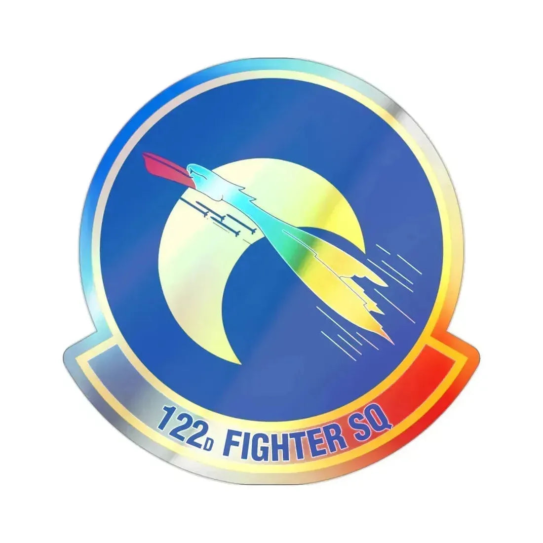 122 Fighter Squadron (U.S. Air Force) Holographic STICKER Die-Cut Vinyl Decal 2 Inch Holographic - The Sticker Space