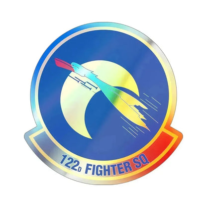 122 Fighter Squadron (U.S. Air Force) Holographic STICKER Die-Cut Vinyl Decal 4 Inch Holographic - The Sticker Space