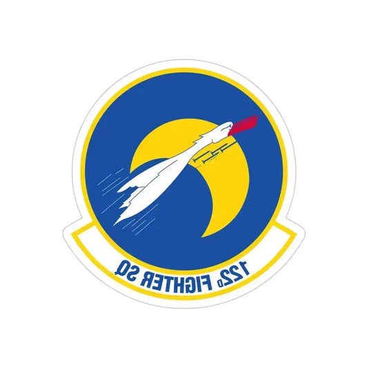 122 Fighter Squadron (U.S. Air Force) REVERSE PRINT Transparent Die-Cut STICKER 6 Inch Die-Cut Transparent - The Sticker Space