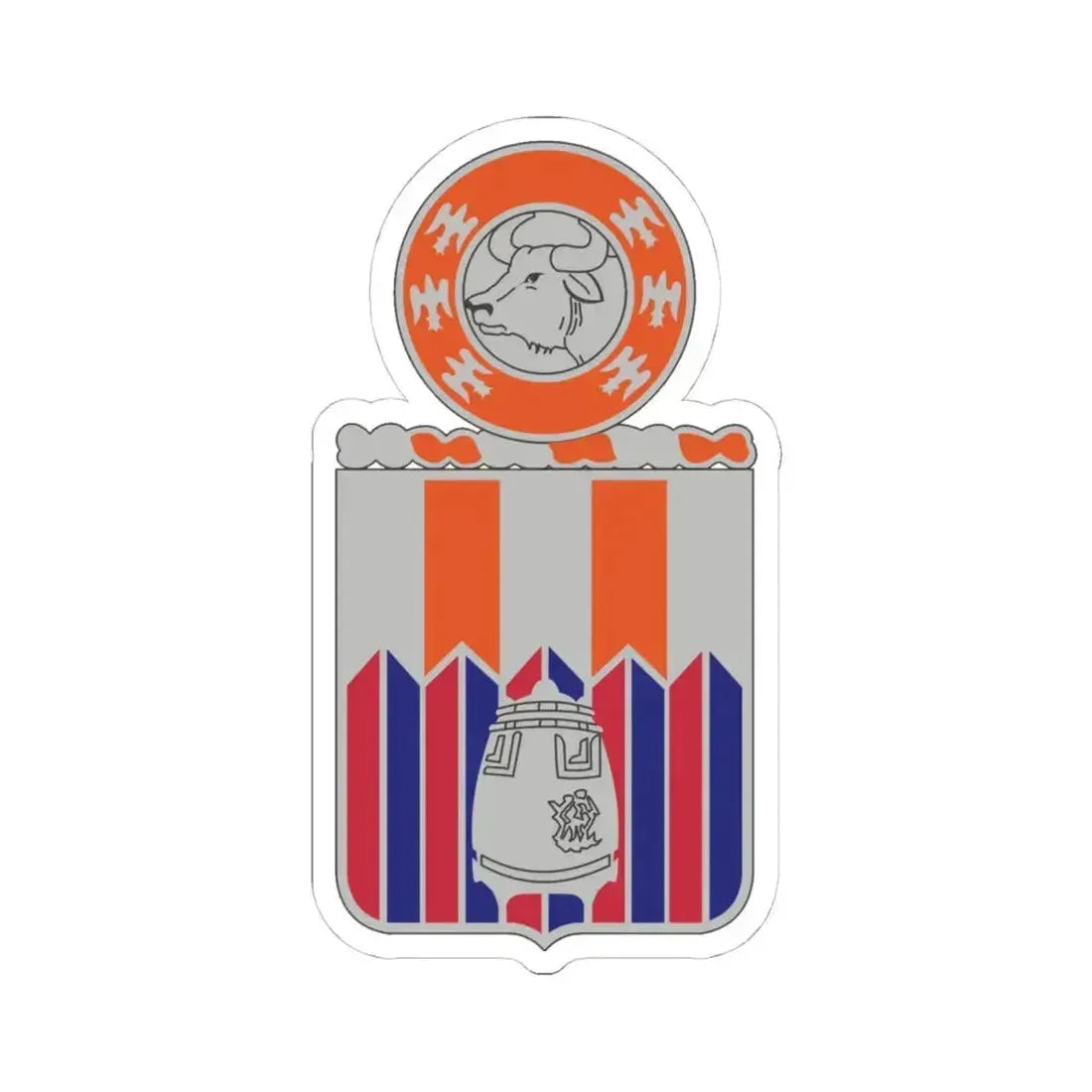 122 Signal Battalion (U.S. Army) STICKER Vinyl Kiss-Cut Decal 4 Inch White - The Sticker Space