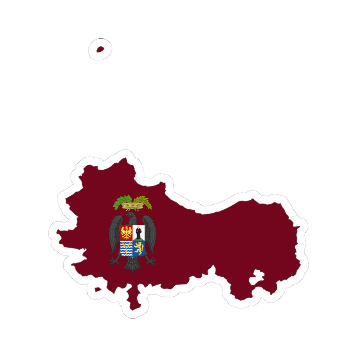 Flag map of the Province of Palermo (Italy) STICKER Vinyl Kiss-Cut Decal