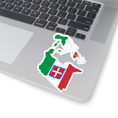 Flag Map of Italy November 1942 (Italy) STICKER Vinyl Kiss-Cut Decal