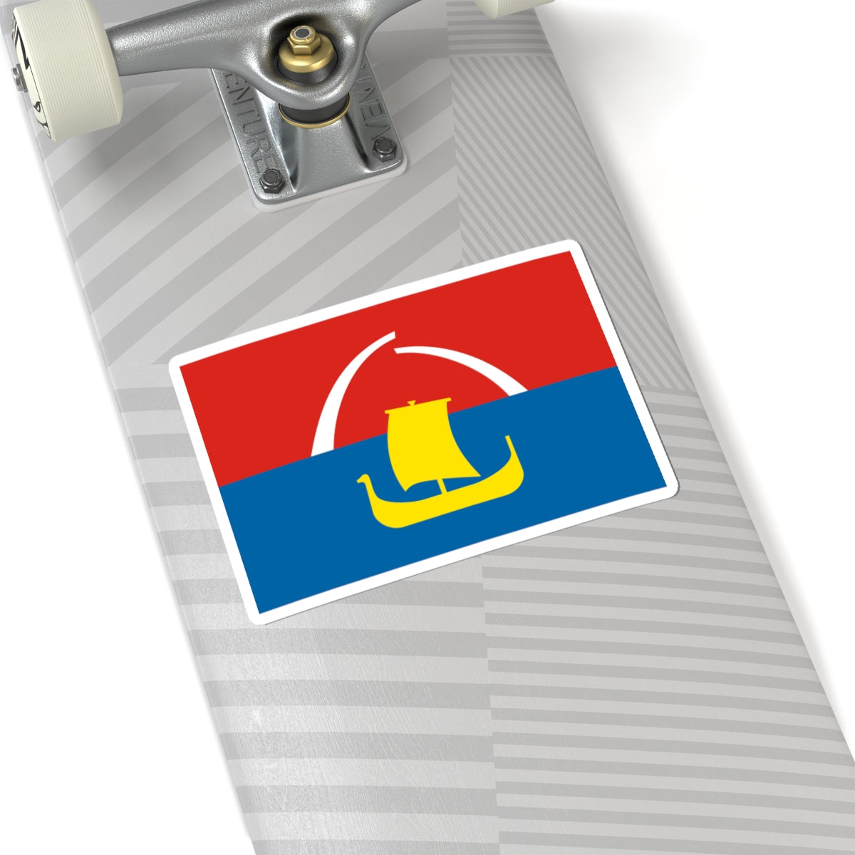 Flag of Vsevolozhsky rayon Leningrad oblast (Russia) STICKER Vinyl Kiss-Cut Decal