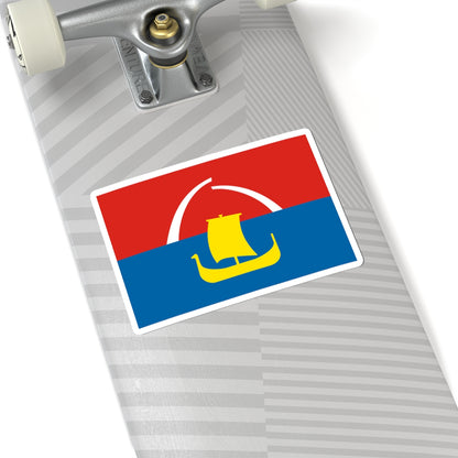 Flag of Vsevolozhsky rayon Leningrad oblast (Russia) STICKER Vinyl Kiss-Cut Decal