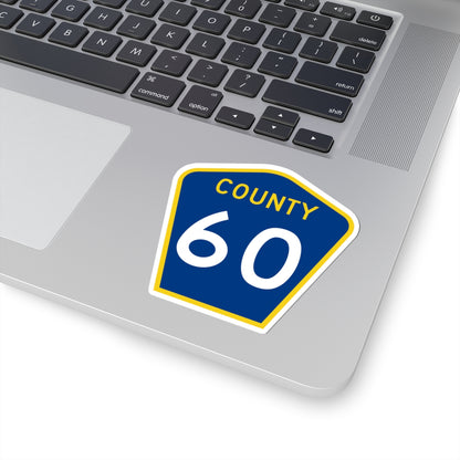 County 60 MN (Minnesota) (Road Sign) STICKER Vinyl Kiss-Cut Decal