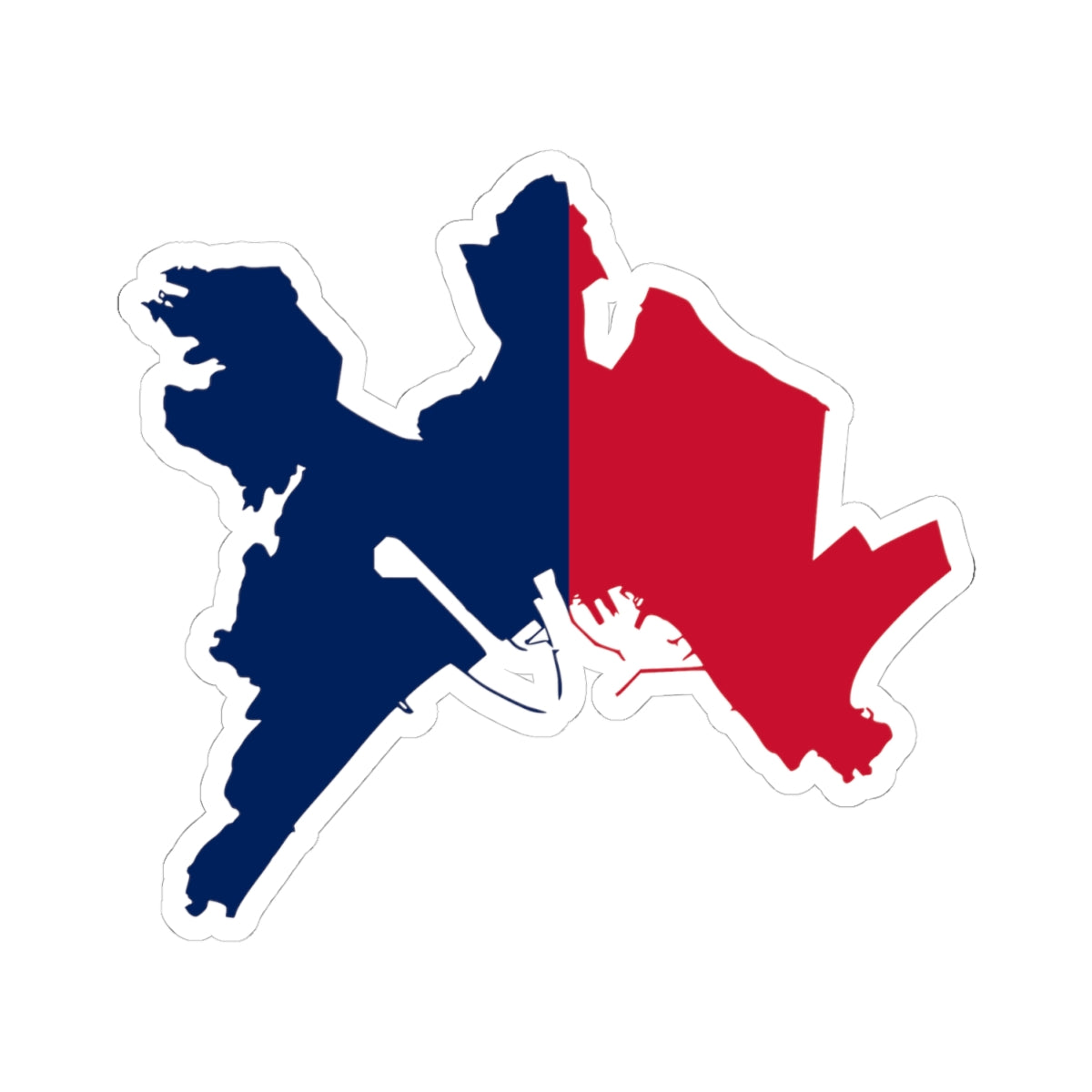 Flag map of Cagliari Casteddu (Italy) STICKER Vinyl Kiss-Cut Decal