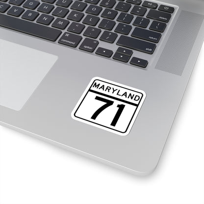 MD Route 71 (Maryland) (Road Sign) STICKER Vinyl Kiss-Cut Decal