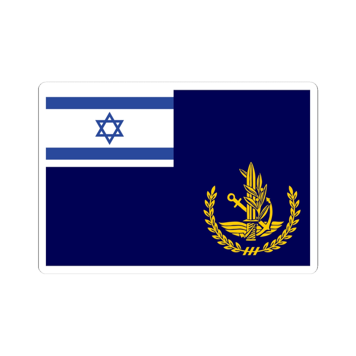 Flag of IDF Chief of Staff at Sea (Israel) STICKER Vinyl Kiss-Cut Decal