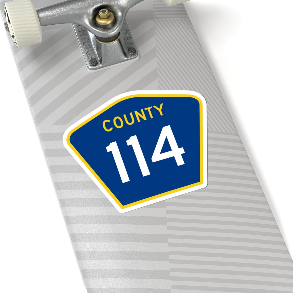 County 114 MN (Minnesota) (Road Sign) STICKER Vinyl Kiss-Cut Decal