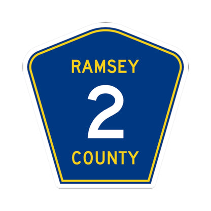 Ramsey County 2 MN (Minnesota) (Road Sign) STICKER Vinyl Kiss-Cut Decal