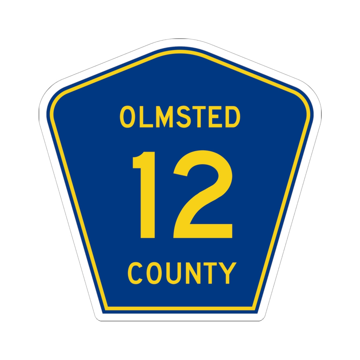 Olmsted County Route 12 (Minnesota) (Road Sign) STICKER Vinyl Kiss-Cut Decal